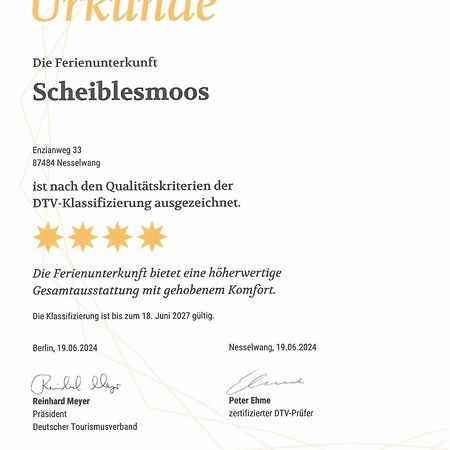 Ferienwohnung Scheiblesmoos 4 Sterne Nesselwang Exterior foto